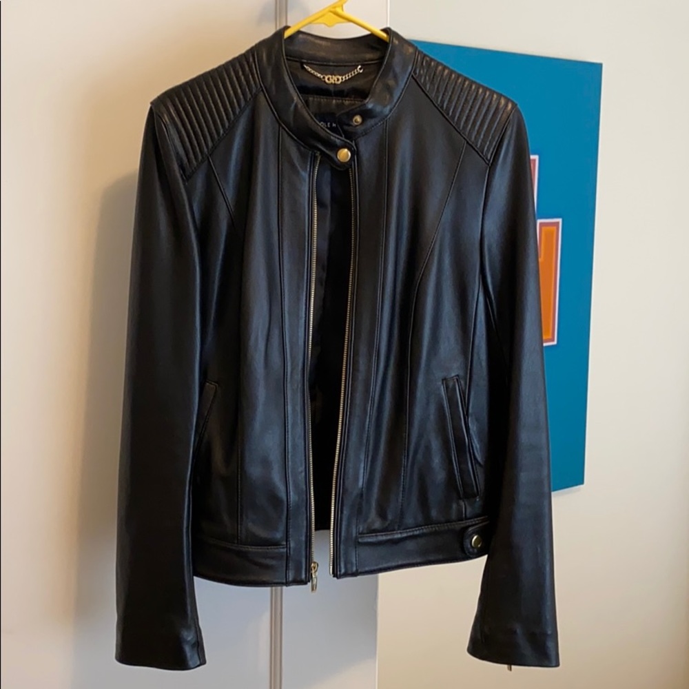 Cole Haan -Lambskin Leather jacket - like new cond